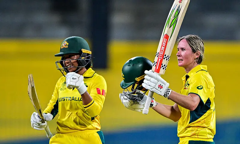 WOMEN’S WORLD CUP – Beth Mooney Over the Moon ton lifts Australia from 7/76 doom to stumping Pakistan